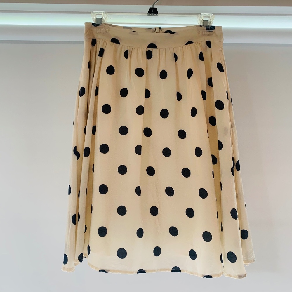 J.Crew Polka Dot Silk Skirt